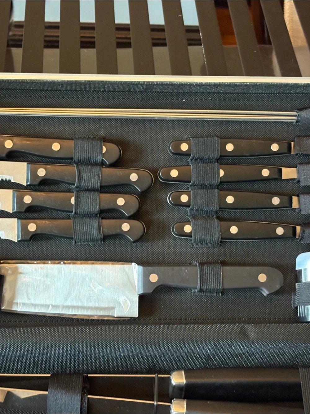 Never used Black Cutlery, BBQ Tools and Organizer Case - Black